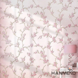 菡美洛美式溫馨田園藤花3D無紡布墻紙小清新客廳臥室床頭背景墻紙壁紙