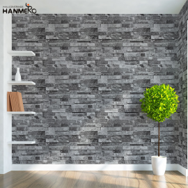 【Hanmero】仿真立體石塊文化墻紙復古石紋石頭磚紋個性餐廳壁紙