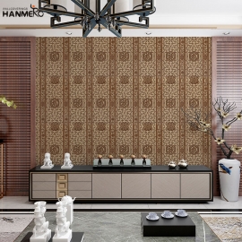 【Hanmero】中式木雕窗花窗格紋PVC壁紙客廳臥室電視背景墻墻紙