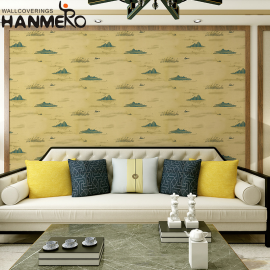 【Hanmero】古典水墨山水畫墻紙客廳電視背景墻書房茶樓餐廳壁紙