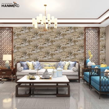 【Hanmero】山水畫(huà)風(fēng)景墻紙飯店茶室古風(fēng)裝飾壁紙玄關(guān)書(shū)房背景墻