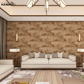 【Hanmero】古典山水畫風(fēng)景墻紙中式酒店P(guān)VC壁紙臥室玄關(guān)書房墻紙