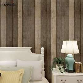 【Hanmero】復古仿真木紋墻紙防水PVC簡約臥室沙發電視墻餐廳墻紙
